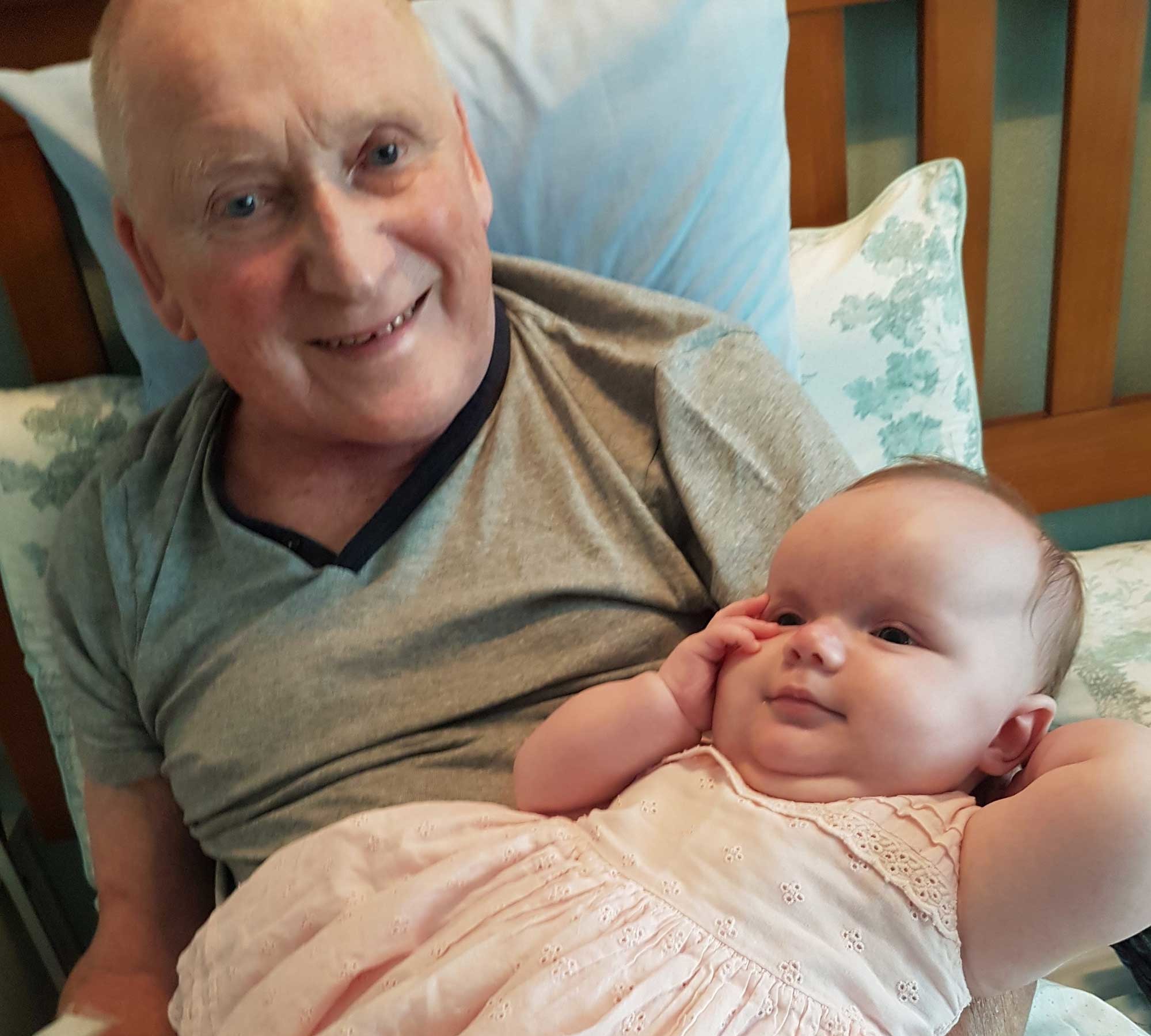 Gordon Hunt and youngest grandddaughter Evelyn