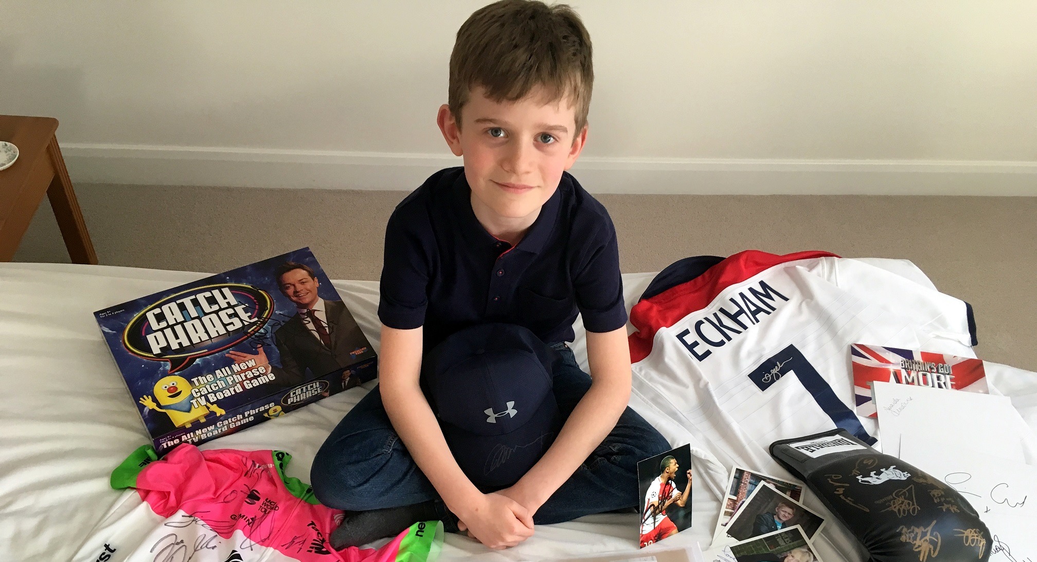Thomas Sibley has collected a number of signed-memorabilia-to-auction off in aid of St Catherine’s Hospice which cared for his beloved dad 3