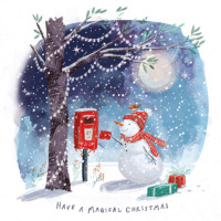 Snowman at the post box