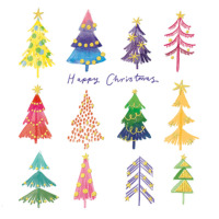 Rainbow christmas trees