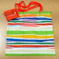 Foldaway Shopping Bag (Multi-coloured Stripes)