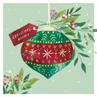 Bauble and Books Christmas Cards Twin Pack